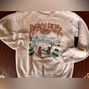Woodward Peace Park Tour Ski/Snowboard Gray Graphic Sweatshirt SM